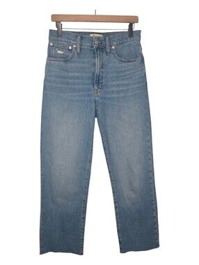 Madewell Womens Montville The Perfect Vintage Straight Crop Denim Jeans Size 27